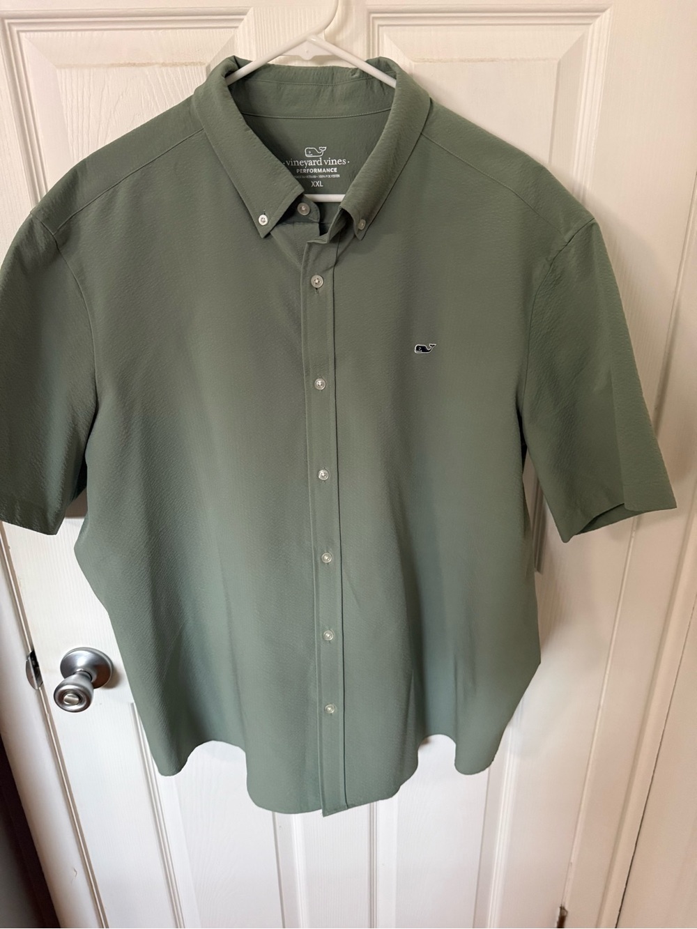 Vineyard Vines Olive Green Short-Sleeve Button-Down Shirt